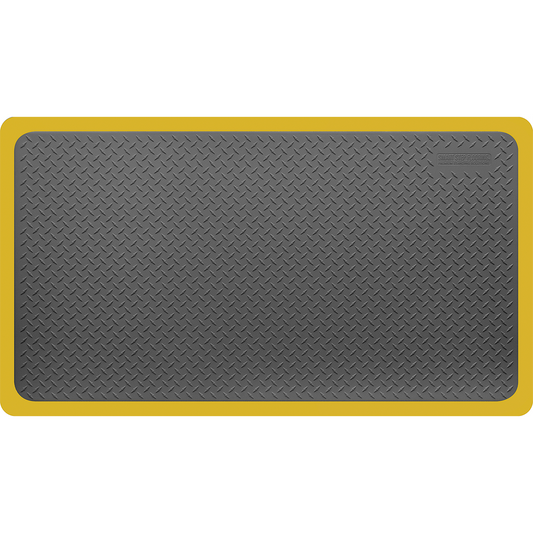 Smart Step 53MXFGRYY Maxum Performance Series, 57" x 32" x 3/4", Gray w/ Yellow Border