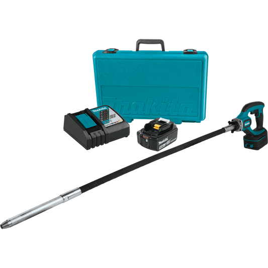 Makita XRV01T 18V LXT® Lithium‘Ion Cordless 4' Concrete Vibrator Kit (5.0Ah)