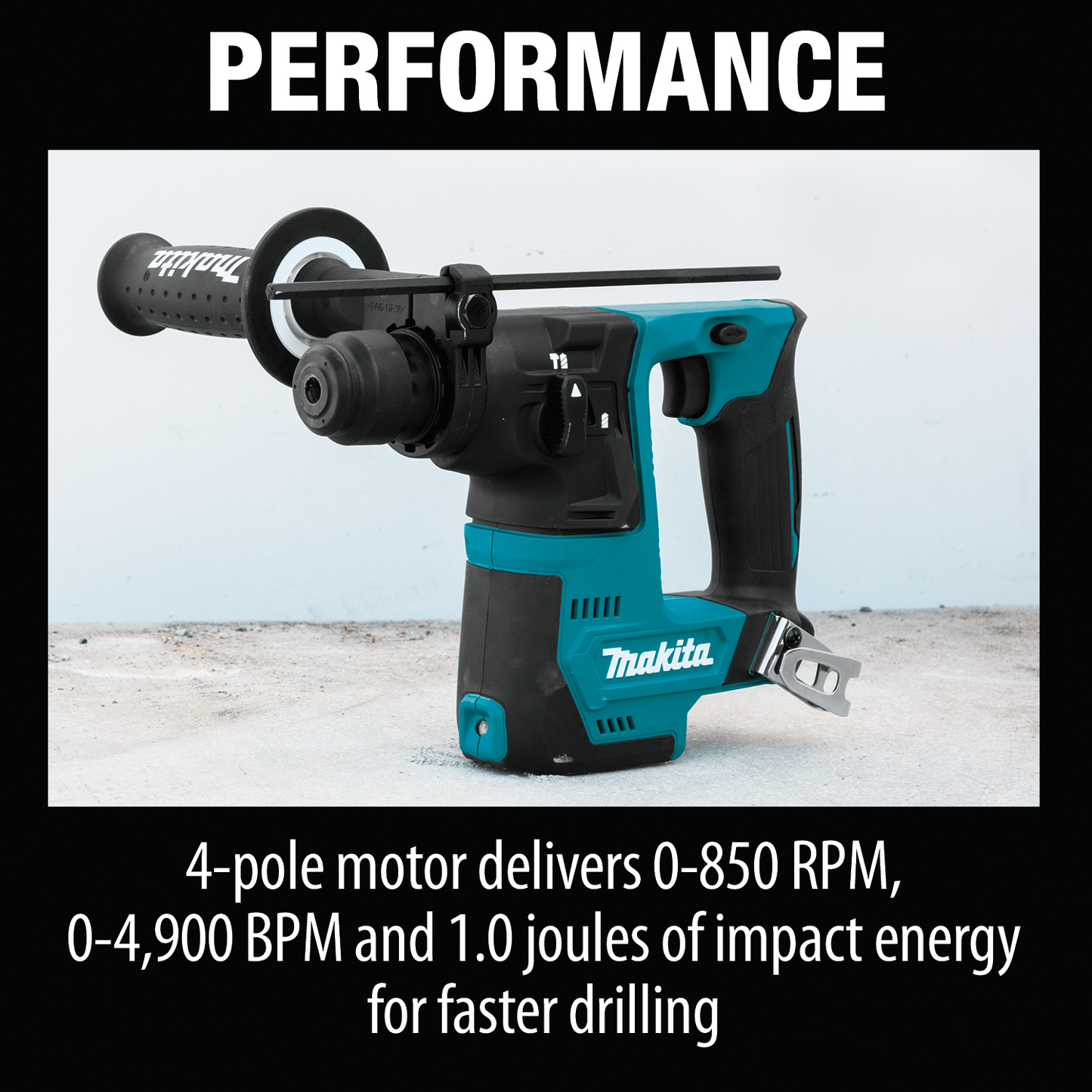 Makita RH02Z 12V Max Cxt® Lithiumion Cordless 9/16" Rotary Hammer, Accepts Sdsplus Bits, Tool Only