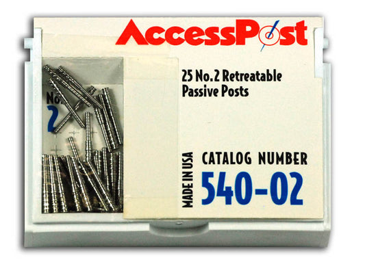 EDS 540-02 Essential Dental - Accesspoststainless Steel Economy Refill Kit-Blue/Size 2