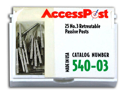 EDS 540-03 Essential Dental - Accesspoststainless Steel Economy Refill Kit-Green/Size 3