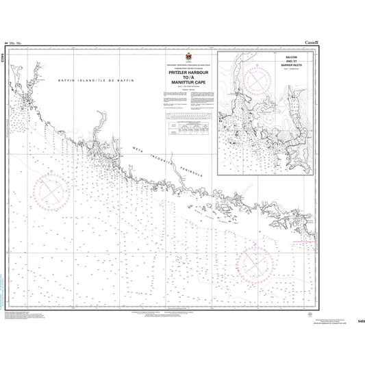 Paradise Clay CAN5403 CHS Chart Pritzler Harbour to/ Maniittur Cape
