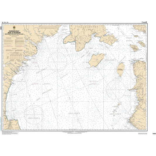 Paradise Clay CAN5449 CHS Chart Hudson Bay Baie d'Hudson, Northern Portion/Partie nord