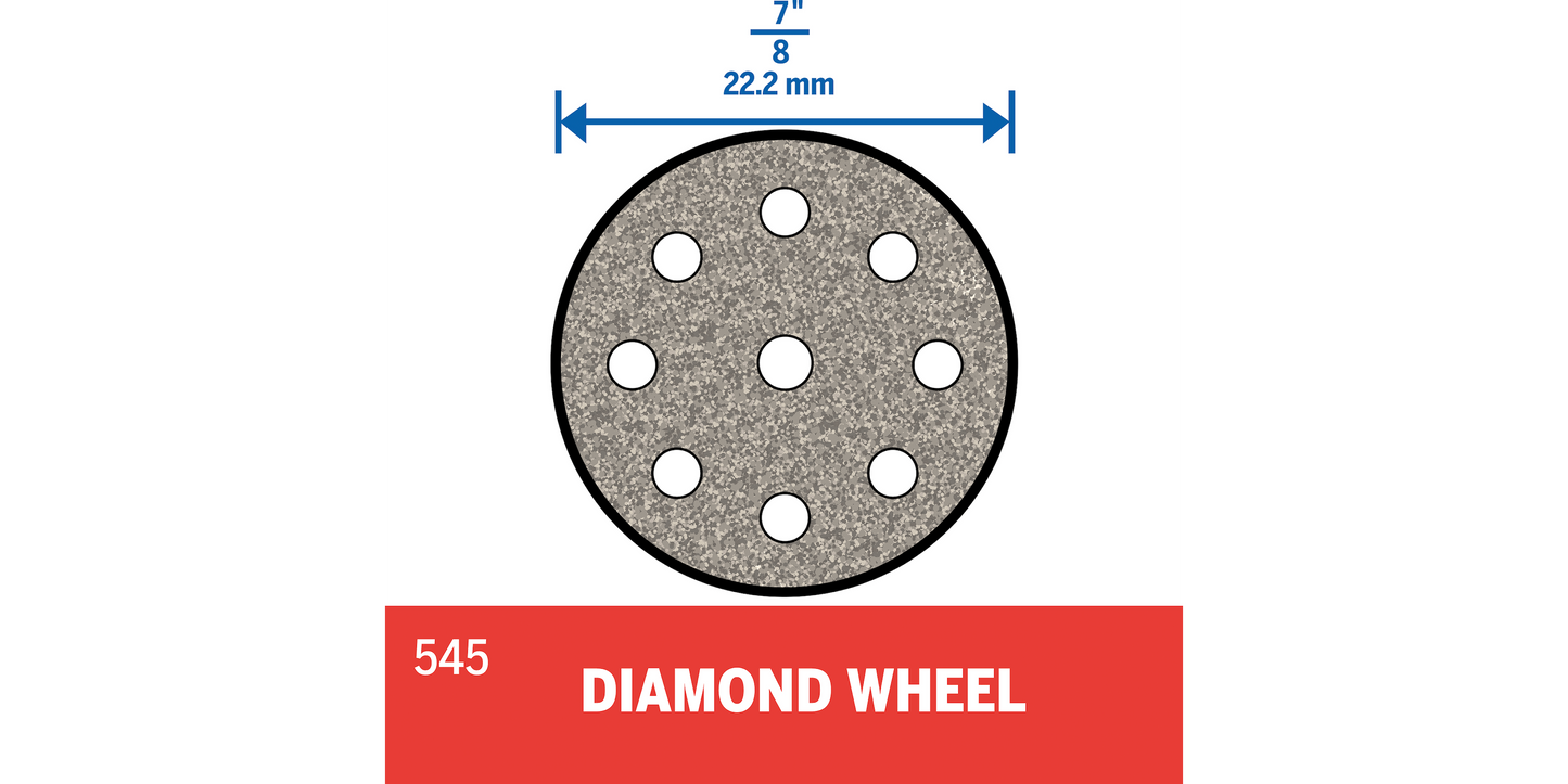 DREMEL® 545 Multipurpose Diamond Wheel .016" Th. 7/8" Dia. (1 EA)