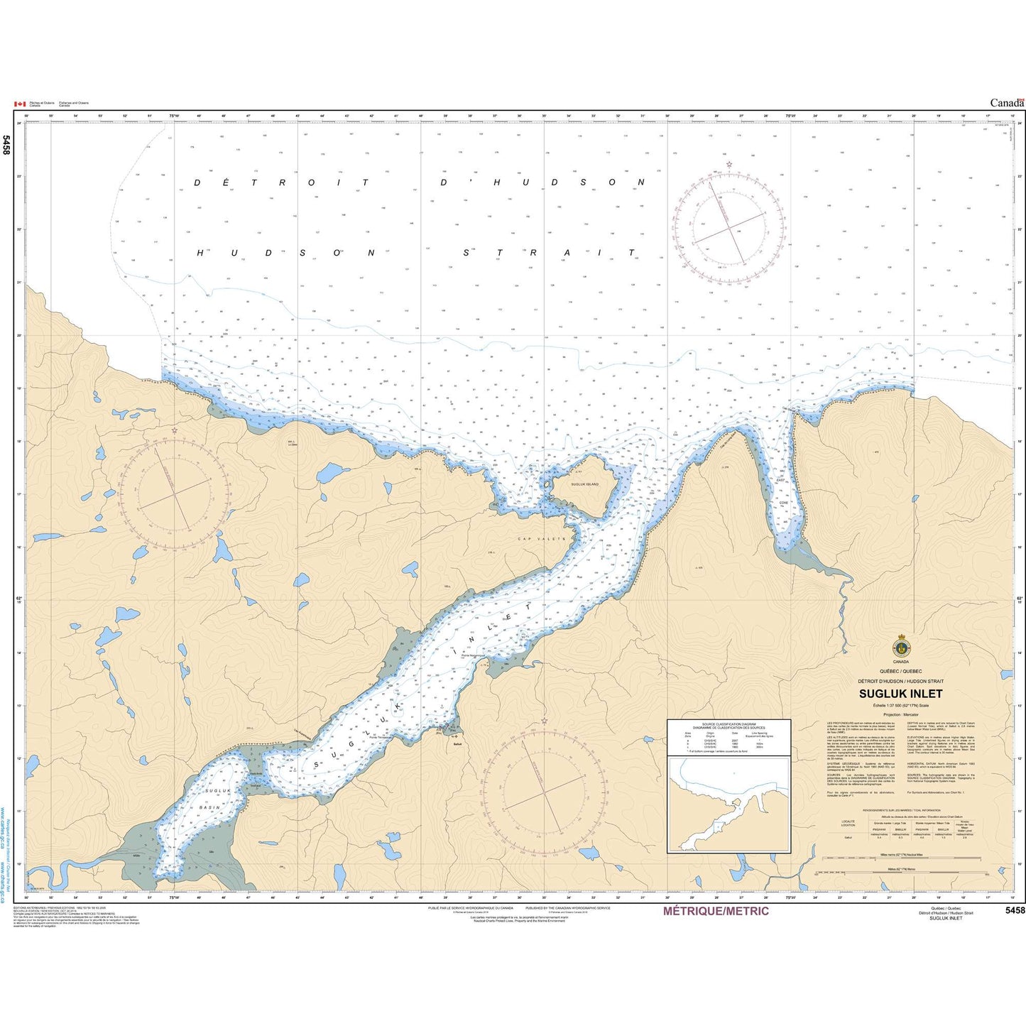 Paradise Clay CAN5458 CHS Chart Sugluk Inlet
