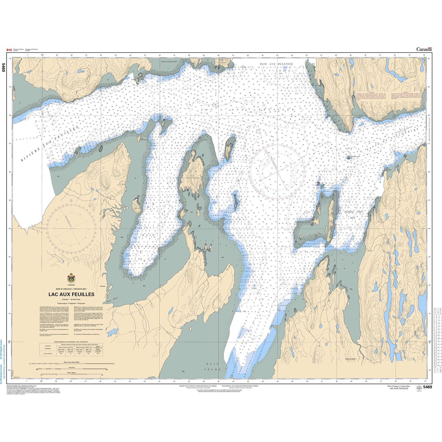 Paradise Clay CAN5469 CHS Chart Lac aux Feuilles