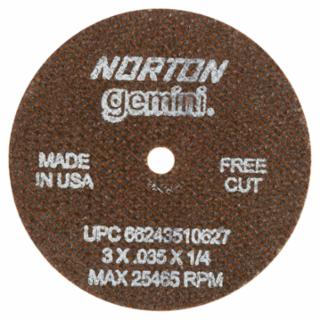 NORTON 66243510627 3"X.035"X1/4" Gemini Fastcut Cutoff Whee (1 EA)