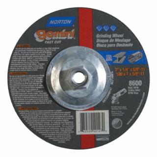 NORTON 66252940147 7X1/4X5/8-11 General Purpose Raised Hub Fastcut
