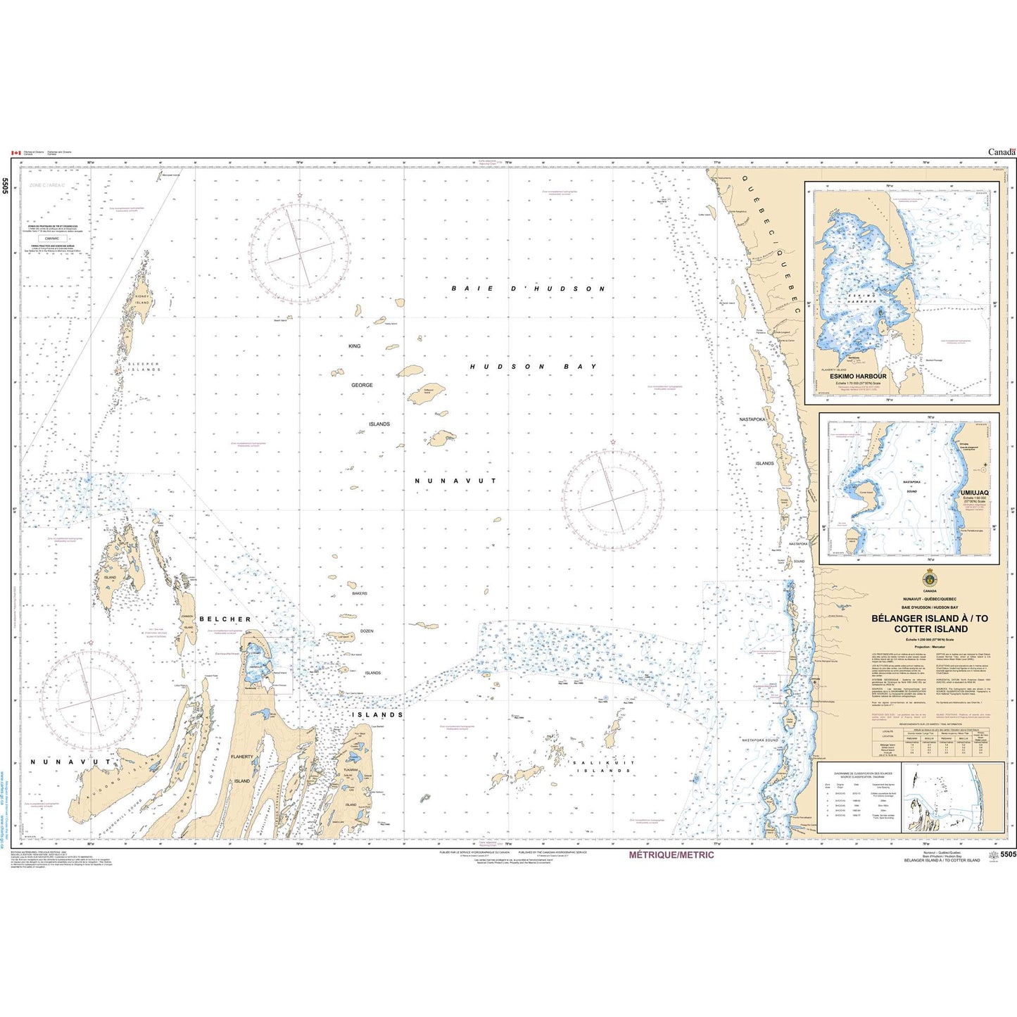 Paradise Clay CAN5505 CHS Chart Bélanger Island /to Cotter Island