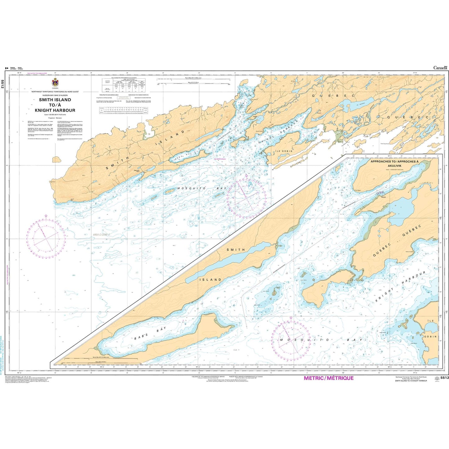 Paradise Clay CAN5512 CHS Chart Smith Island to/ Knight Harbour