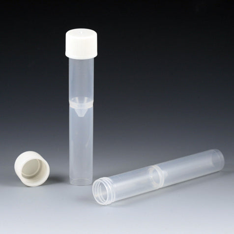 Globe Scientific 5527 Tube False Bottom 16 x 97mm (5mL) with Threads PP Natural