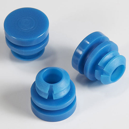 Globe Scientific 5538 BECKMAN 13mm Plug Cap for IDS Beckman Specimen Automation Track (2nd Generation) Blue 500/Bag