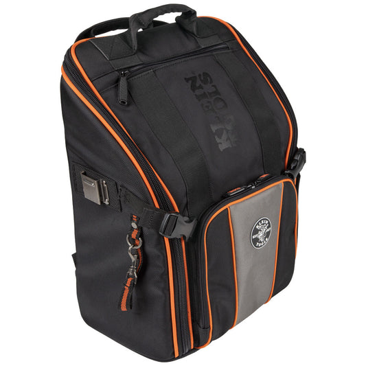 Klein Tools 55482 Tradesman Pro Tool Station Tool Bag Backpack, 21 Pockets