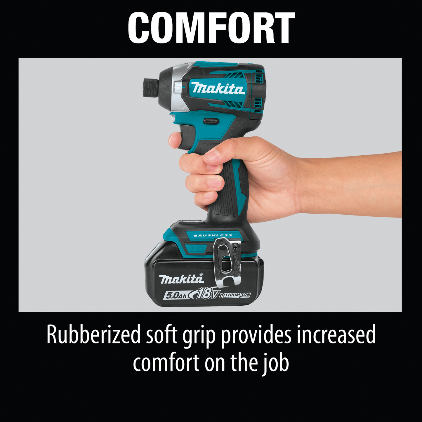 Makita XDT14T 18V LXT® Lithium‘Ion Brushless Cordless Quick‘Shift Mode, 3‘Speed Impact Driver Kit (5.0Ah)