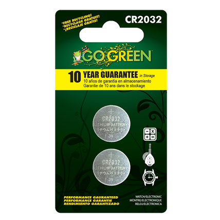 GoGreen Power 2032 3 Volt Button Cell Battery is used for Heart Rate Monitors