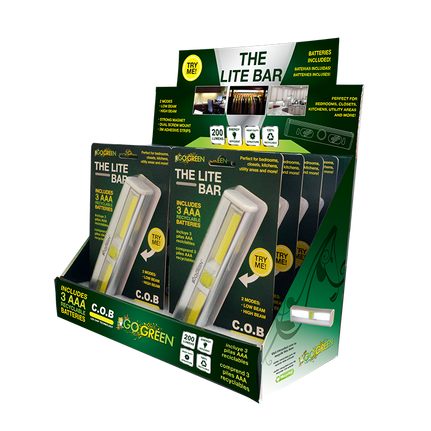 GoGreen Power GG-113-LBAR 8 pc. Display, 200 Lumens COB LED, On/Off Switch