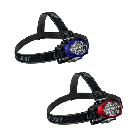 GoGreen Power GG-113-10HLRD 10 LED Multi Function LED Head Lamp, RED