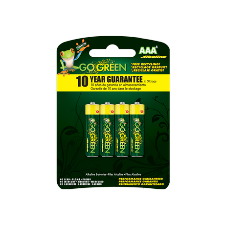GoGreen Power 24002 Alkaline Batteries AAA 4pk