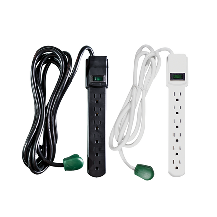GoGreen Power GG-16106MS Plastic 6 Outlet Surge Protector,  w/ Basic Surge White