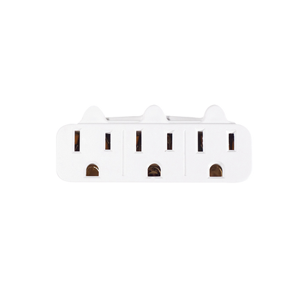 GoGreen Power GG-13000TW 3 Outlet Wall Tap, White Color, U/L