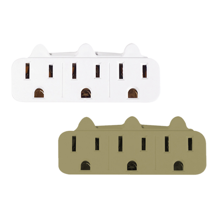 GoGreen Power GG-13000TT 3 Outlet Wall Tap, Tan Color, U/L