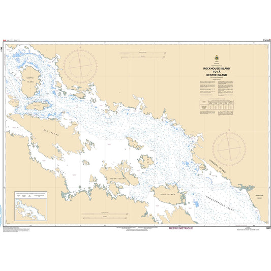 Paradise Clay CAN5621 CHS Chart Rockhouse Island to/ Centre Island