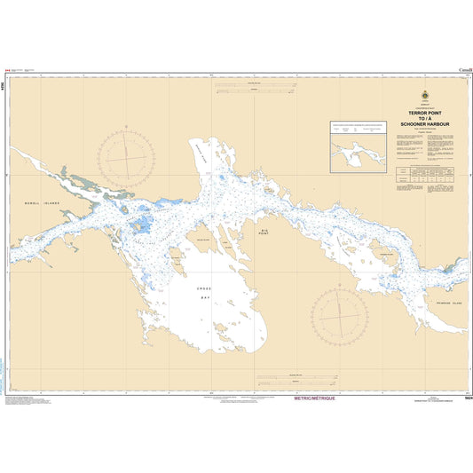 Paradise Clay CAN5624 CHS Chart Terror Point to/au Schooner Harbour