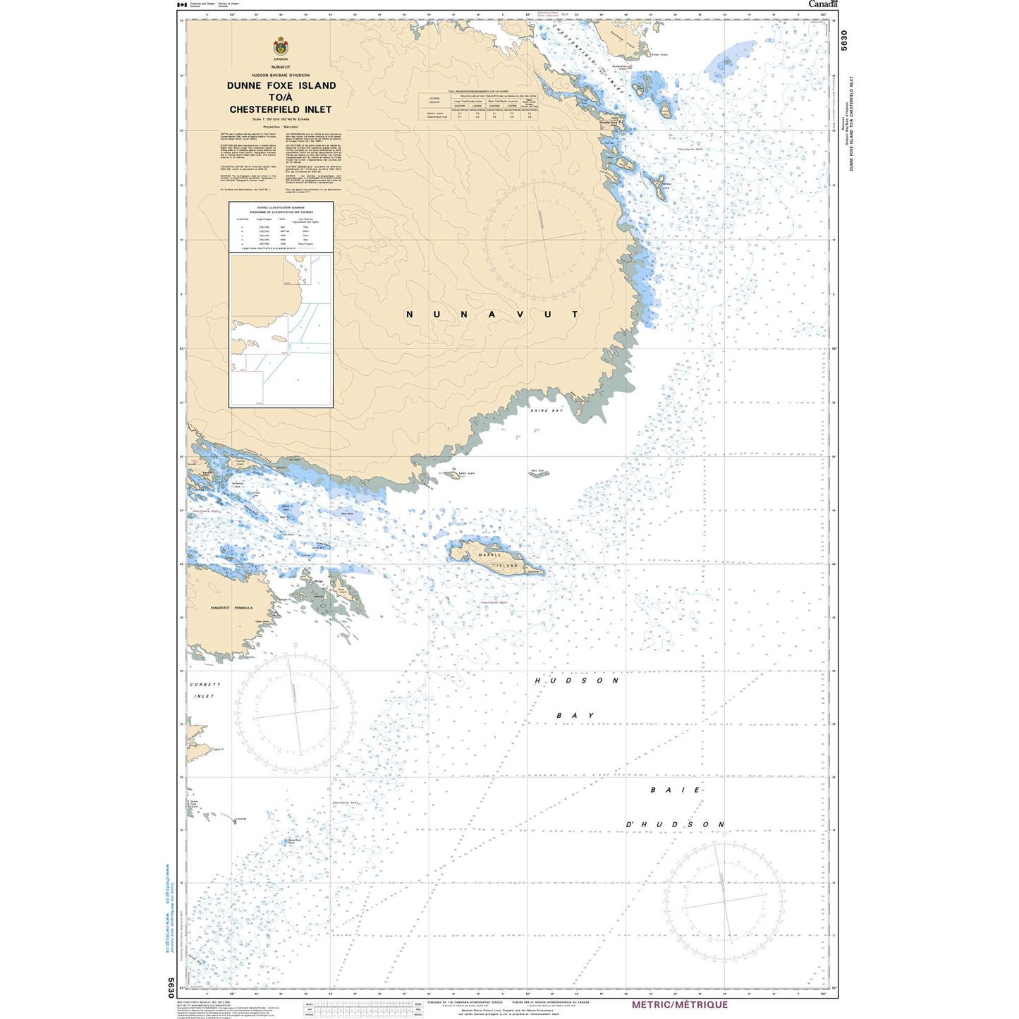 Paradise Clay CAN5630 CHS Chart Dunne Foxe Island to/ Chesterfield Inlet