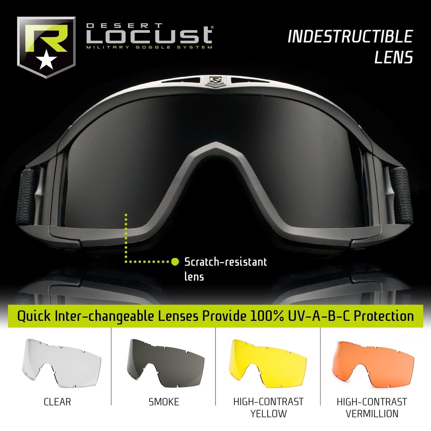 Revision Military 4-0309-0511 Desert Locust® Goggle System - Basic Kit