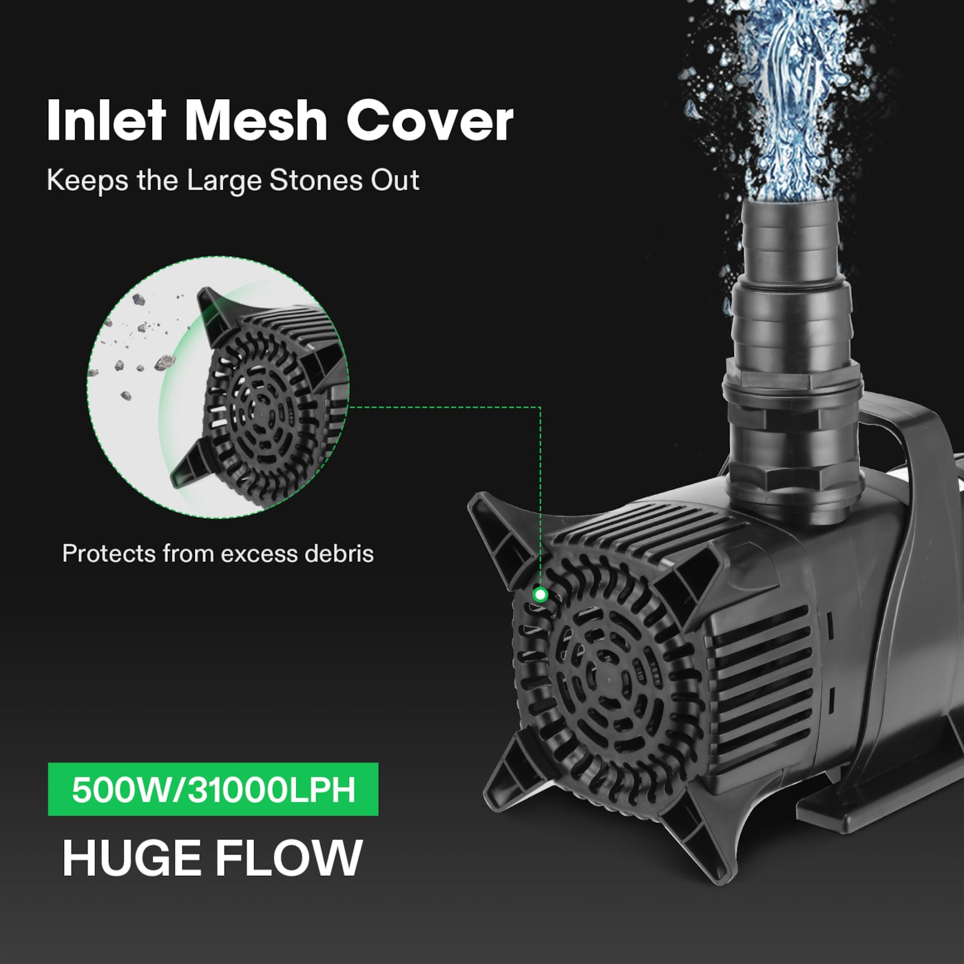 Vivosun Submersible Water Pump 8190 GPH
