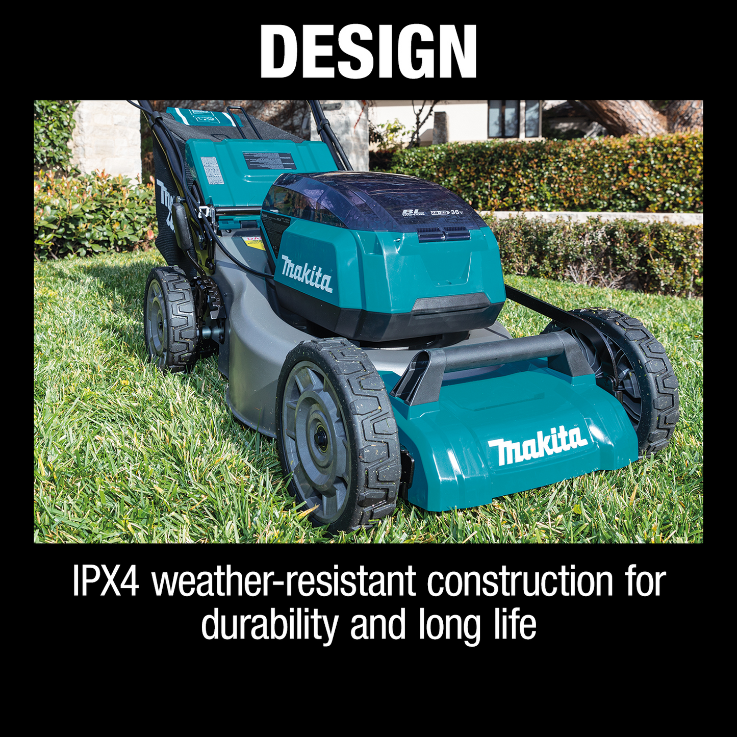 Makita XML06PT1 36V (18V X2) LXT® Brushless 18" Self‘Propelled Commercial Lawn Mower Kit with 4 Batteries (5.0Ah)