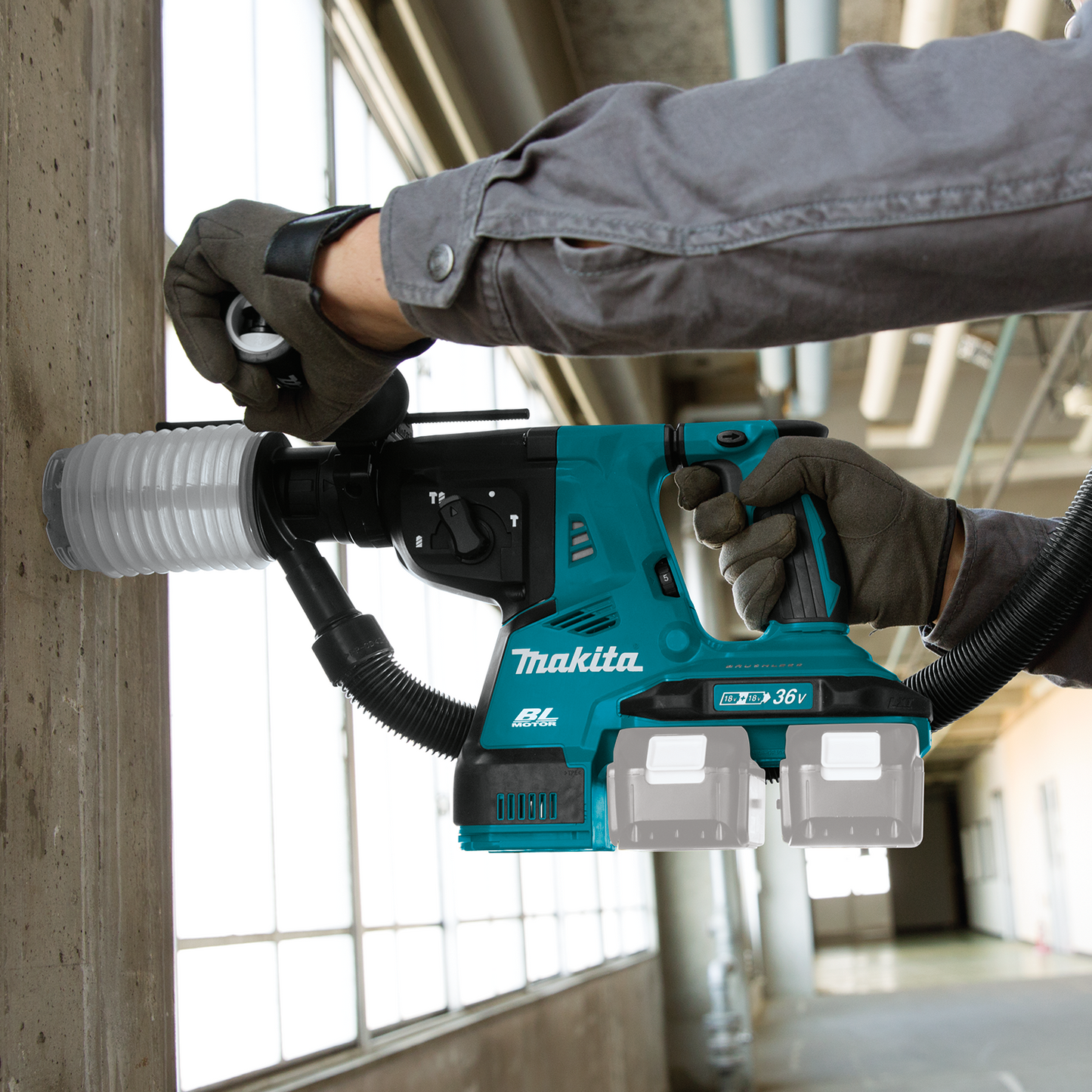 Makita XRH11Z 36V (18V X2) LXT® Brushless 1‘1/8" SDS‘PLUS AVT® Rotary Hammer, AFT®, AWS® Capable, Tool Only