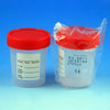 Globe Scientific 5912 Specimen Container 4oz with 1/4-Turn Red Screwcap and Tri-Lingual ID Label STERILE PP Individually Wrapped Graduated