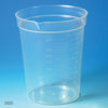 Globe Scientific 5920 Specimen Container 6.5oz with Pour Spout PP Graduated 25/Pack 20 Packs/Unit