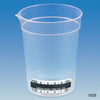 Globe Scientific 5926 Specimen Container 6.5oz with Attached Thermometer Strip Pour Spout PP Graduated