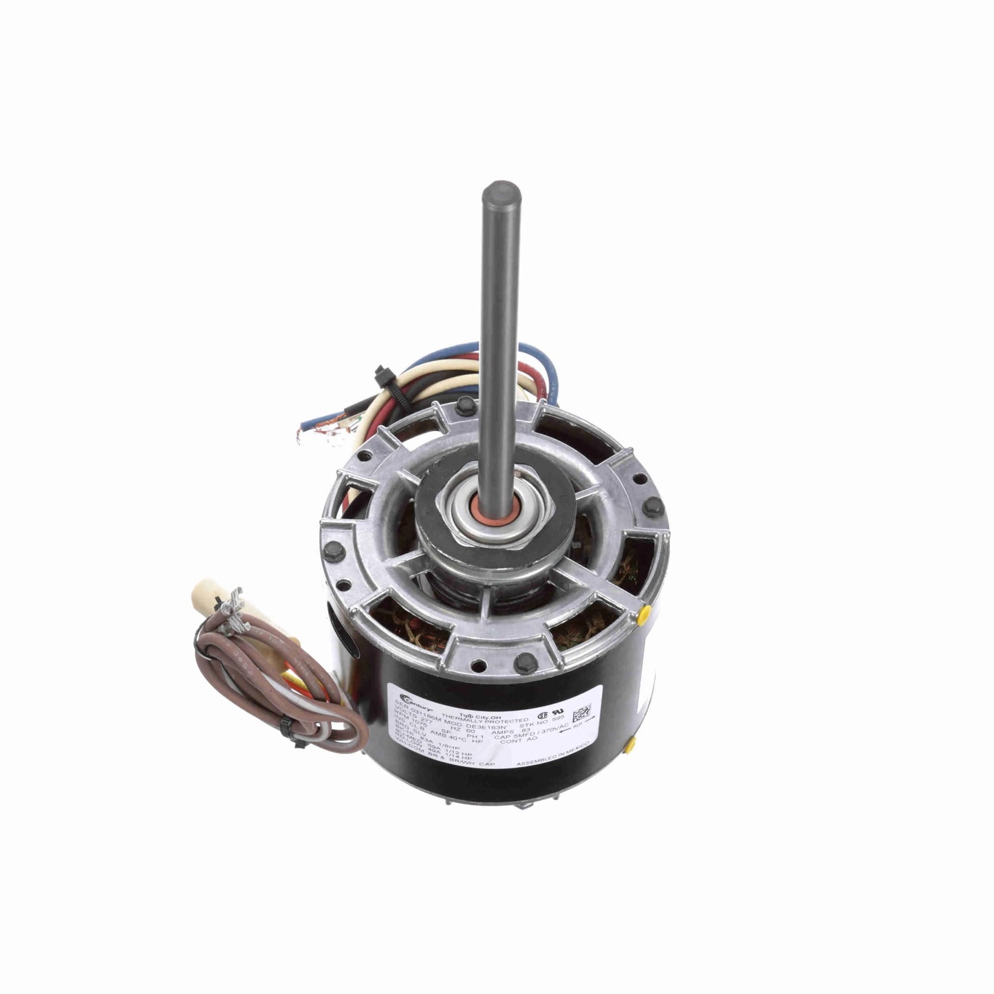 Century Fan Coil & Air Conditioner Motor, 1/8, 1/12, 1/14 HP, 1 Ph, 60 Hz, 277 V, 1075 RPM, 3 Speed, 42 Frame, OAO - 595