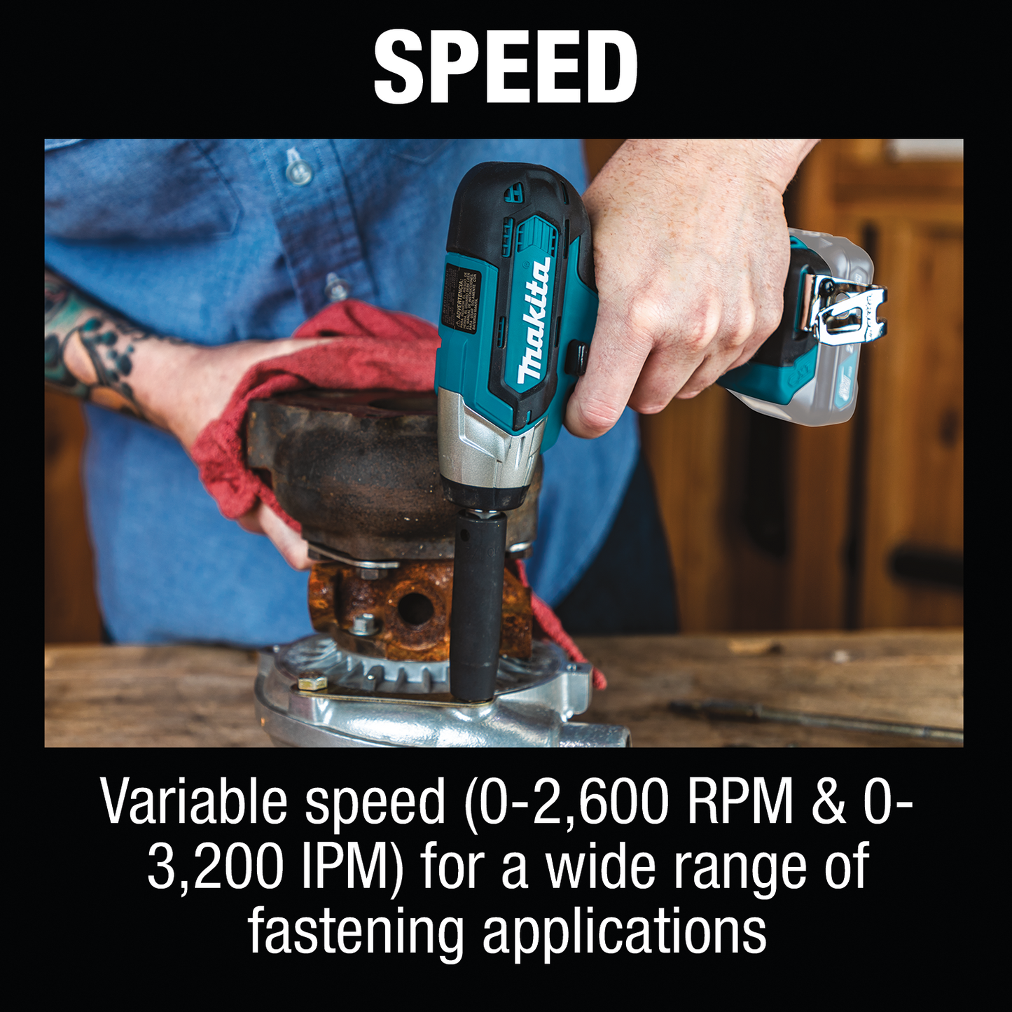 Makita WT03Z 12V max CXT® Lithium‘Ion Cordless 1/2" Sq. Drive Impact Wrench, Tool Only