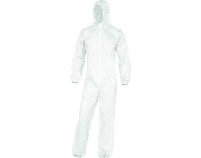 Delta Plus PO106BC5X PO106 Disposable Wear Overalls with Elasticated Hood, White, 5X