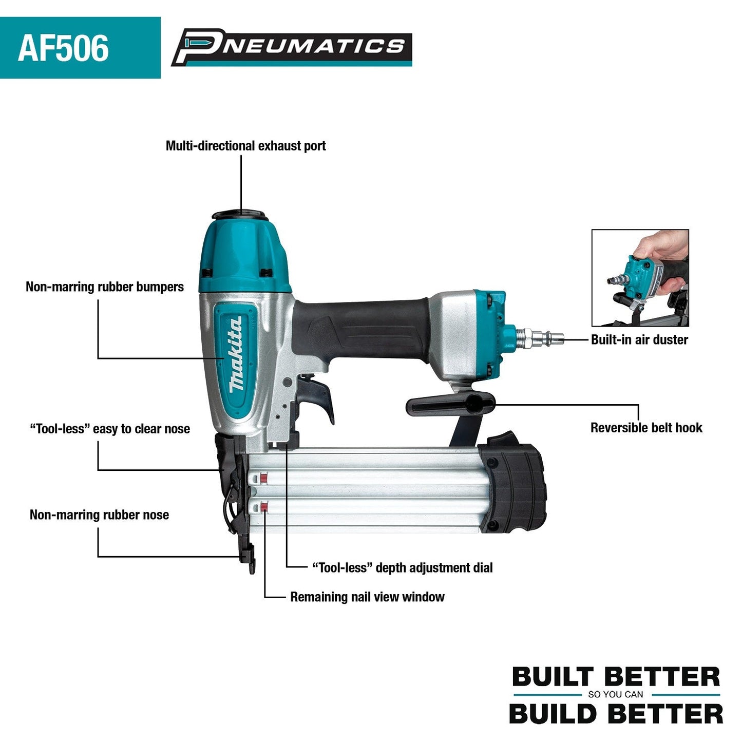 Makita AF506 2" Brad Nailer, 18 Gauge