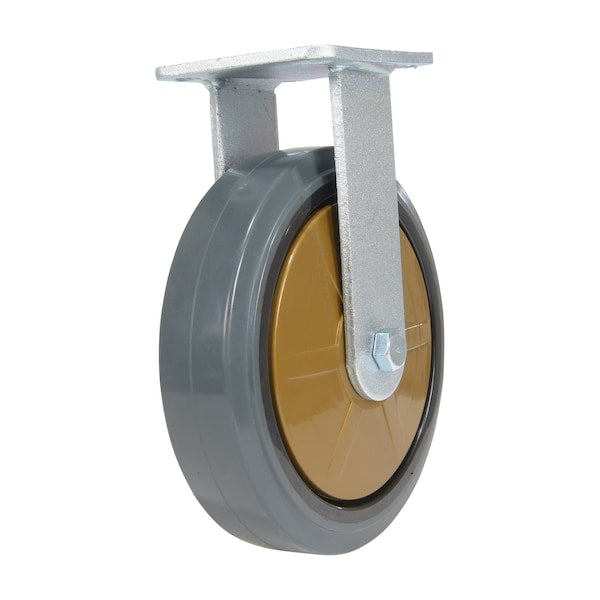 Vestil CST-KSM-8X2MR-R Rubber Rigid Caster 8 In. Diameter x 2 In. Width 881 Lb. Capacity Dark Gray/Gold