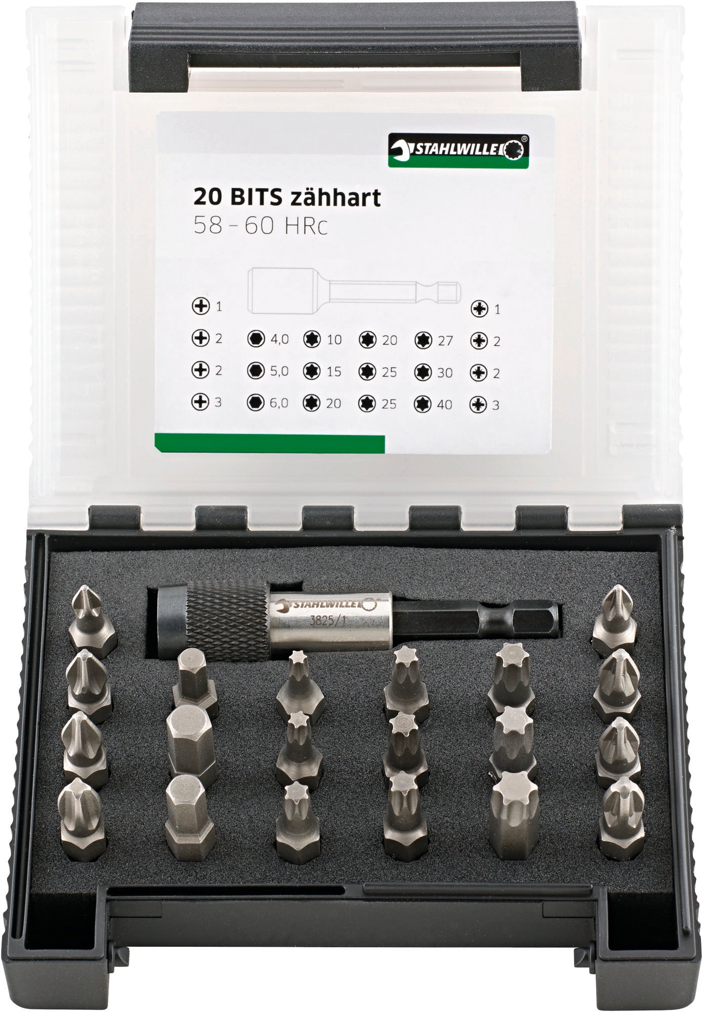 Stahlwille 96080121 1204/21-1 Bit-Set, 21tlg. Bit Box