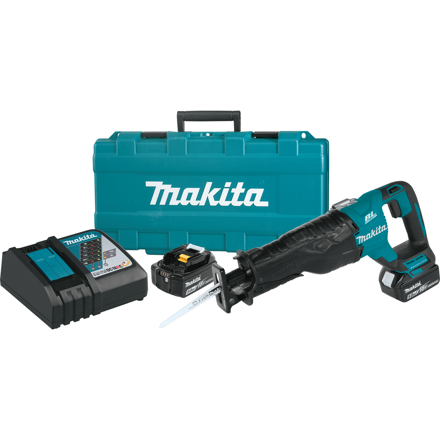 Makita XRJ05T 18V LXT® Lithium‘Ion Brushless Cordless Recipro Saw Kit (5.0Ah)