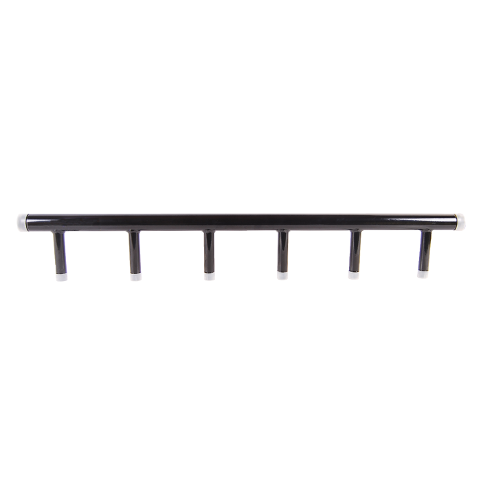 Legend Valves 355-406 1-1/4" x 1-1/4" x 3/4" (x6) Six-Zone Carbon Steel Boiler Manifold Header