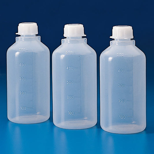 Globe Scientific 600324 Bottle with Screwcap Narrow Mouth LDPE Graduated 500mL