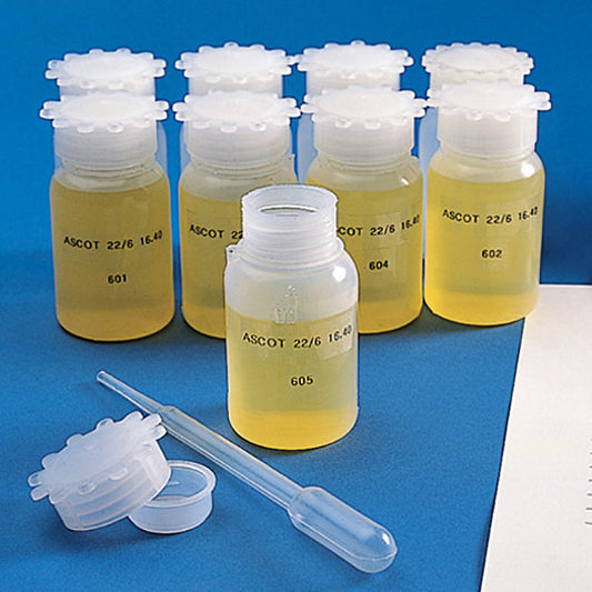 Globe Scientific 600412 Bottle with Screwcap Wide Mouth Round Graduated LDPE (Cap PP) 1000mL