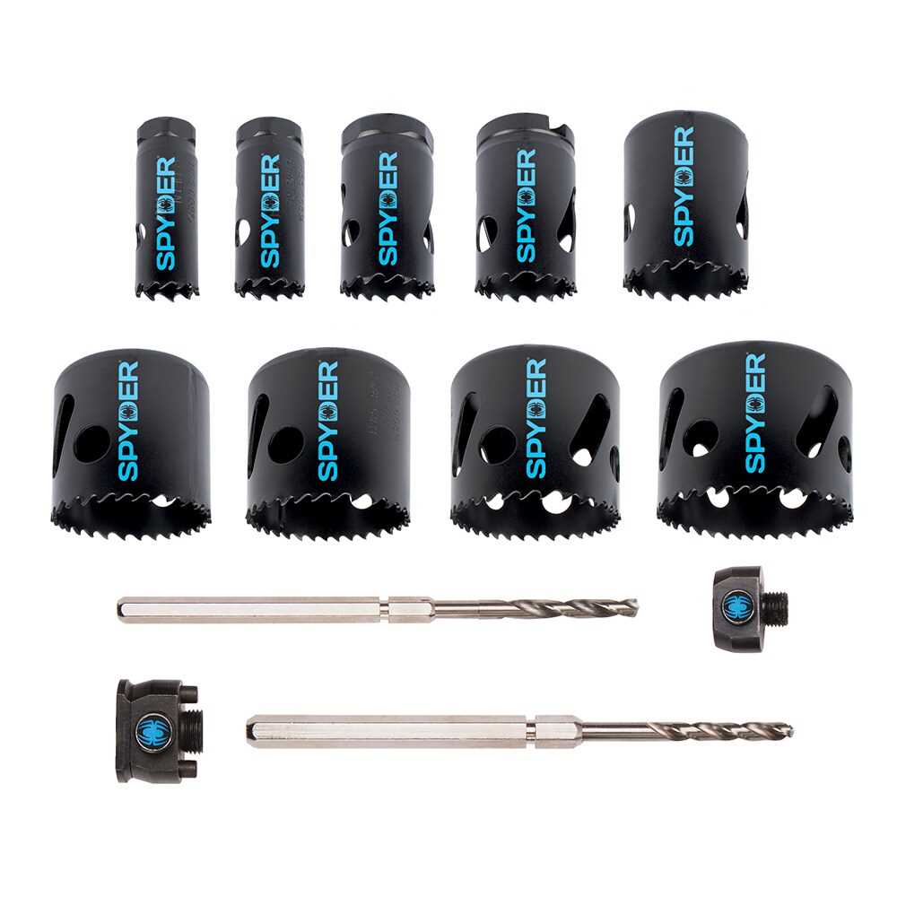 Spyder 600887 Spyder 13-Piece Bi-Metal Arbored Hole Saw Kit Set