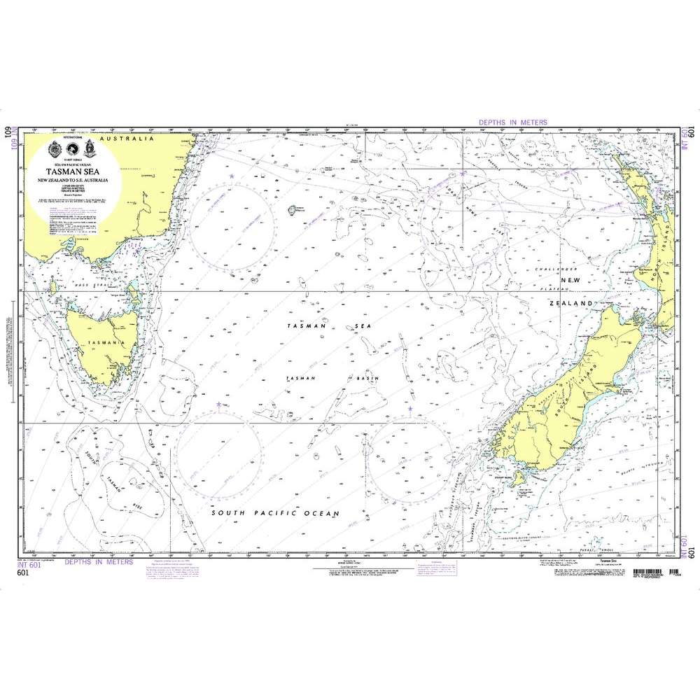 Paradise Clay NGA_601 NGA Chart Tasman Sea [New Zealand to Se Australia]