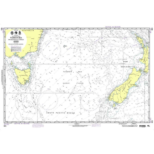 Paradise Clay NGA_601 NGA Chart Tasman Sea [New Zealand to Se Australia]