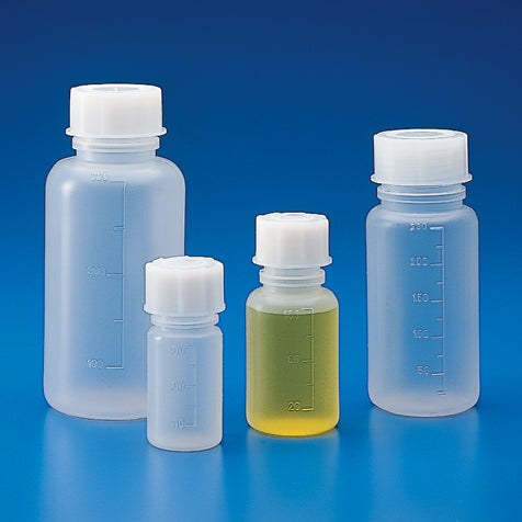 Globe Scientific 601629 Bottle with Screwcap Wide Mouth PP Graduated 1000mL