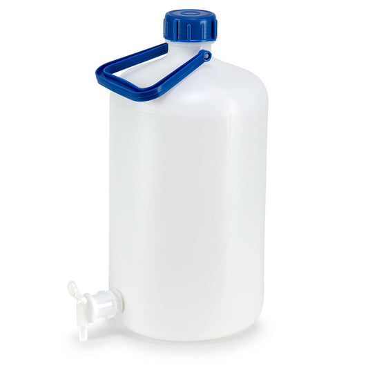 Globe Scientific 601662 Carboy with Spigot HDPE Heavy-Duty 10 Liter